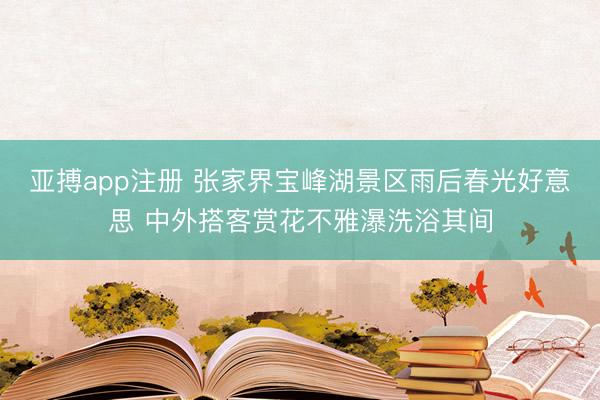 亚搏app注册 张家界宝峰湖景区雨后春光好意思 中外搭客赏花不雅瀑洗浴其间