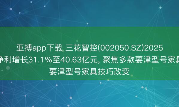 亚搏app下载 三花智控(002050.SZ)2025年度归母净利增长31.1%至40.63亿元, 聚焦多款要津型号家具技巧改变